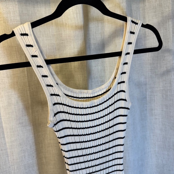 Commense Ribbed Striped Knit Midi Dress – Size S - Picture 3 of 10